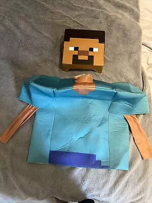 Buy Minecraft Fancy Dress Boys Age 7-8 Mask And Top • 15£