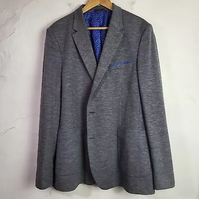 Buy Marks Spencer Mens 46L Blazer Suit Jacket Slim Fit Grey Formal Woven Jersey • 16.69£