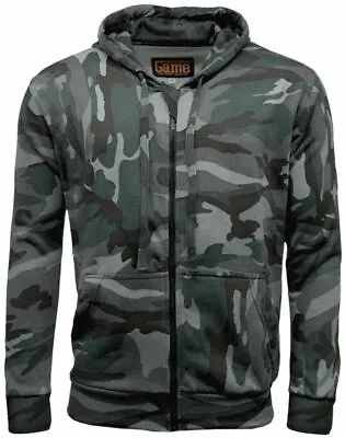 Buy Mens Camouflage Hoodie Full Zip Hooded Winter Jacket Military Camo Top S-5XL • 21.99£