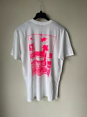 Buy BOOHOO TOP T-SHIRT White Pink Short Sleeve Mission Complete Spaceman LARGE - NEW • 3.50£