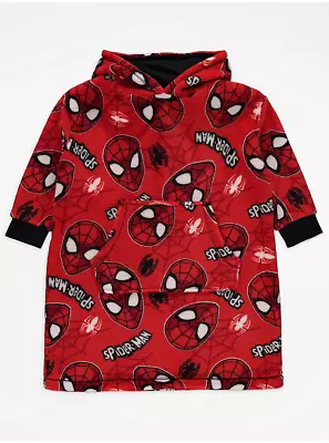 Buy Marvel Spider-Man Boys Kids Red Snuggle Soft Fleece Hoodie Gown Size 6-8 Years • 16£