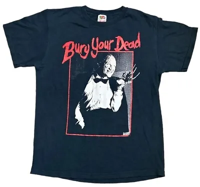Buy Bury Your Dead Vintage Freddy Krueger Printed Black T Shirt Size M • 100£