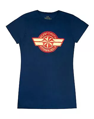 Buy Marvel Blue Short Sleeved T-Shirt (Womens) • 14.99£