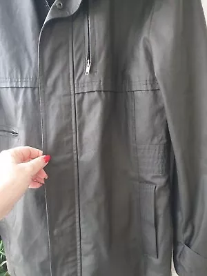 Buy NEXT Mens Quality Charcoal/Black Smart Jacket Short Coat Size L - BNWOT • 18£