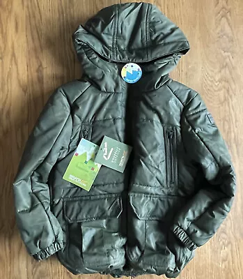 Buy Regatta Boys Parker Jacket Insulated Water Repellent Coat Bomber Camo Green 7-8 • 23.50£
