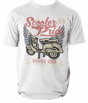Buy Scooter Pride Mens T Shirt Top Mod Bike Vintage Motorbike  Gift Him S-3XL  • 15.99£