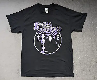 Buy Black Sabbath Shirt Adult Large Black Casual Band Ozzy Osbourne Purple Logo Mens • 14.95£