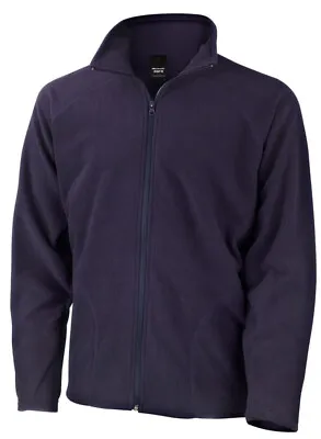 Buy Result Core Unisex Fleece Jacket R114X Winter Warm Polyester Light Coat Navy S • 13.99£