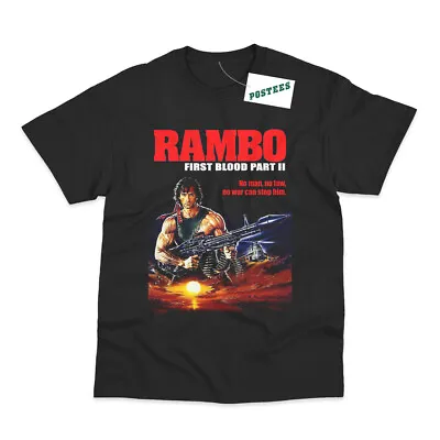Buy Retro Movie Poster Inspired By Rambo First Blood Part II DTG Printed T-Shirt • 15.95£