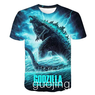 Buy 3D Kids Boys Men King Kong Godzilla T-shirt Movie Casual Short Sleeve Tee HOT UK • 6.89£