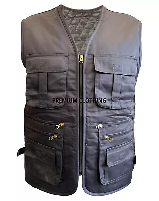 Buy Mens THICK Sleeveless Gilet Quilted Jackets Body Warmer Multi Pocket Fishing • 12.99£