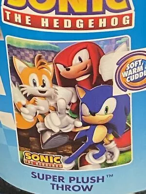 Buy RARE Sonic The Hedgehog MERCH HTF  Sega Plush Fleece Throw Blanket NEW WOW • 28.94£