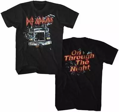 Buy Def Leppard On Through The Night Double Sided Men's T Shirt Metal Music Merch • 43.22£