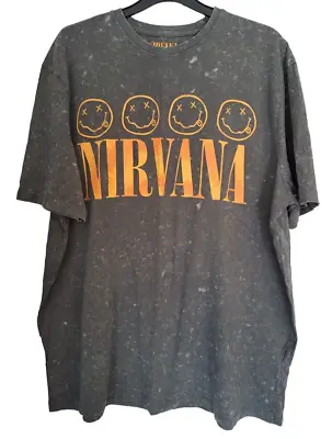 Buy Official Nirvana 'Smiley' T Shirt Size XXL • 9.49£