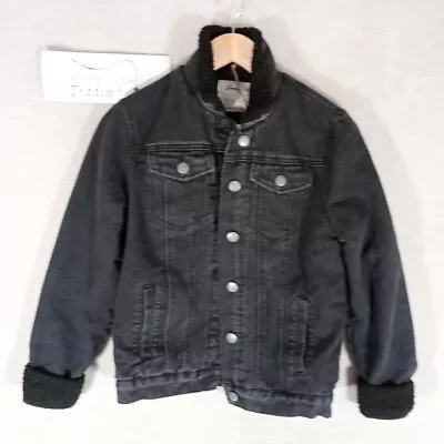 Buy Denim Co Jacket/Coat Womens Black/Dark Grey Size 6 Sherpa Soft Cosy Lining • 14.99£