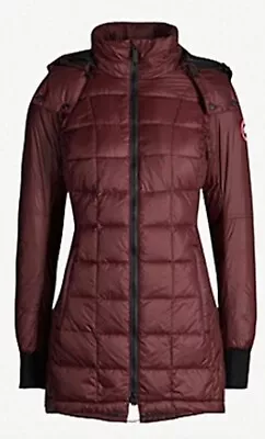 Buy Canada Goose Womens Ellison Jacket - Size Medium - Color Burgundy RRP £795.00 • 179£