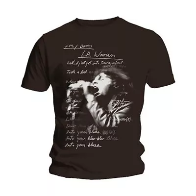 Buy The Doors LA Woman Lyrics Jim Morrison Rock Licensed Tee T-Shirt Men • 15.99£