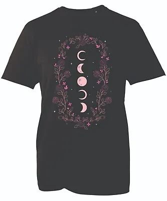 Buy Moon Phases T-Shirt Shapes Of Moon Night Deep Aesthetic Quote Moon Novelty Tops • 8.99£