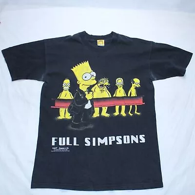 Buy The Simpsons Vintage T Shirt 1998 Mens Medium Black Cartoon 90s Full Monty Bart • 39.99£