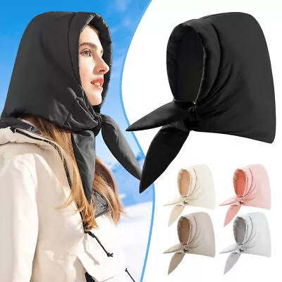 Buy Women Winter Windproof Headscarf Hooded Neck Scarf Light Fluffy Warm Scarf Hat • 7.62£