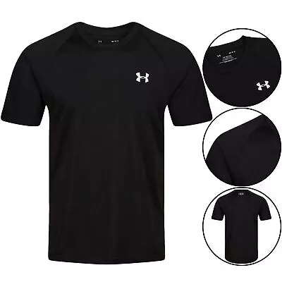 Buy Mens Under Armour T-Shirt Short Sleeve Crew Neck Sport Logo Breathable Gym Top • 11.99£