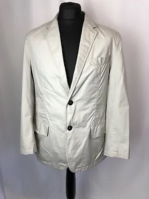 Buy Cabano Men's Light Grey Casual Cotton Jacket With Elbow Patches Size 40R  E1305 • 9£