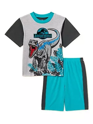 Buy NWT Dinosaur Jurassic World Pajamas Shorts T Shirt Lounge Boy Park Summer T Rex • 13.23£