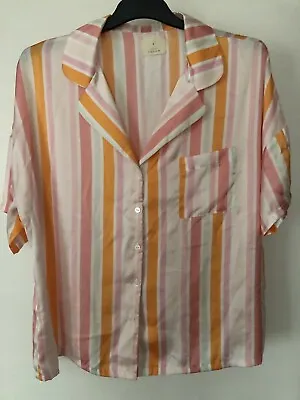 Buy Matalan Satin Candy Striped Short Sleeved Pyjamas, 18 Pre-owned Vgc • 5£