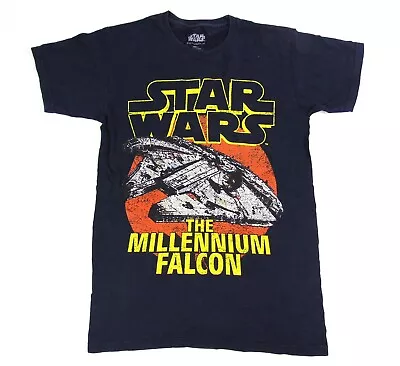 Buy Star Wars Millennium Falcon Graphic Print Crew Neck T-Shirt | Men's Size S • 5.95£