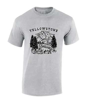 Buy Yellowstone Park Mens T Shirt Usa America Nature Design Retro Classic Top • 7.99£