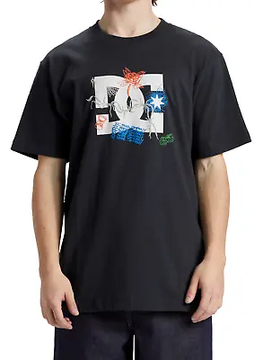 Buy Dc Shoes Mens T Shirt.new Scribble Black Cotton Short Sleeved Top T Shirt S24 • 31.99£