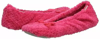 Buy TOTES Isotoner Medium Popcorn Ballet Low-Top Slippers Hot Pink UK4-5 EU37-38 • 13.50£