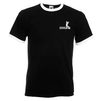 Buy Ska Man Ringer T-Shirt With Embroidered Logo. Ska, Retro T Shirt. Two Tone. Mod • 12.49£