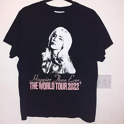 Buy Official Billie Eilish Large T-Shirt Happier Than Ever Tour 2022 44inch Chest  • 17.99£