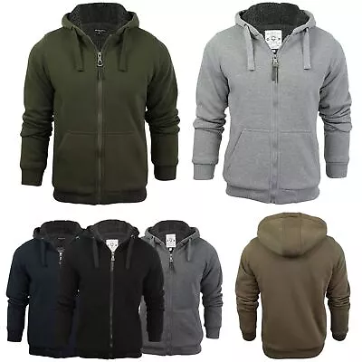 Buy Men's Brave Soul Zipped Hooded Lined Sherpa Sweatshirt Fleece Hoody Coat Jacket  • 19.99£