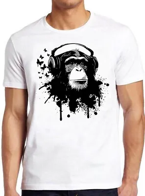 Buy Monkey Business Funny Slogan Animal Headphones Birthday Gift Tee T Shirt M485 • 6.35£