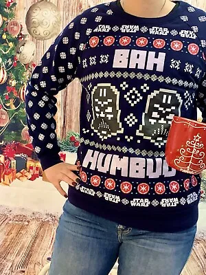 Buy Boy Girl Petite Women Ugly Christmas Sweater Star Wars Bah Humbug Party Shirt Xs • 14.25£