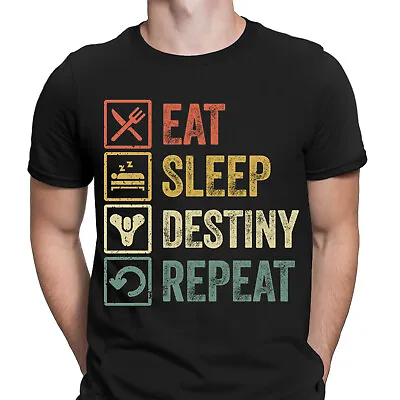 Buy Funny Eat Sleep Destiny Repeat Gamer Retro Vintage Mens T-Shirts Tee Top #D • 9.99£