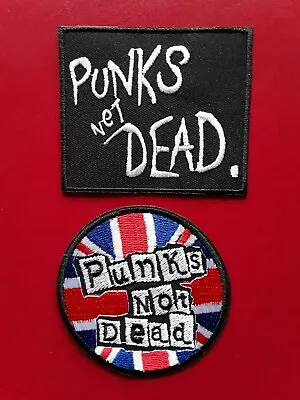 Buy PUNKS NOT DEAD THE EXPLOITED 70s HEAVY PUNK ROCK MUSIC EMBROIDERED PATCHES X 2 • 5.89£