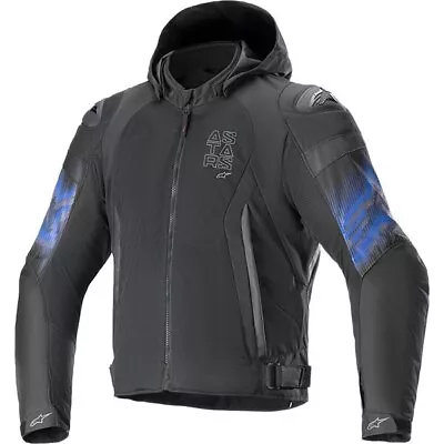 Buy Alpinestars Zaca Air Venom Waterproof Textile Jacket - Black / Electric Blue • 275.49£