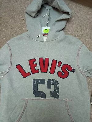 Buy Mens Levis Hoodie UK Small Designer Distressed Look+ Check SS Shirt Red Tab • 22.99£