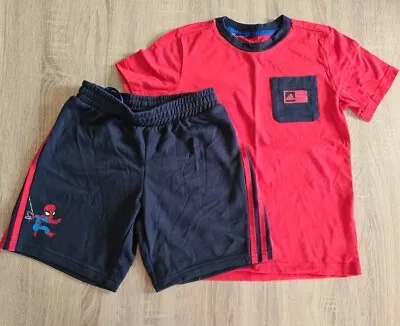Buy Boys Adidas Marvel Shorts And T Shirt Set Age 8-9 Years ( See Reverse ) • 7£