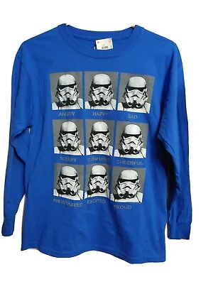 Buy Star Wars Boys NEW LARGE Crew-neck Graphic Long Sleeve Shirt(#m7 • 10.86£