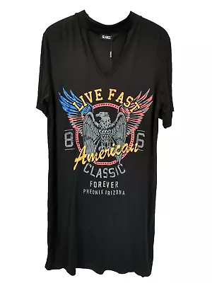 Buy GLANCE Live Fast America Phoenix Arizona T Shirt Dress Medium/large BNWT • 6£