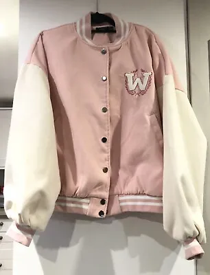 Buy Boohoo Pink Varsity Jacket - Size 8 /oversized • 30£