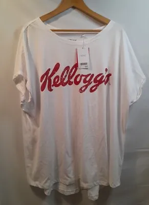 Buy NEXT Ladies Vintage Kelloggs White T-Shirt Size 24 Short Sleeved 100% Cotton • 13.50£