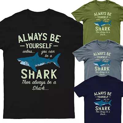 Buy Always Be A Shark Tee Top Unisex Mens Oversized Womens T Shirts #D #P1 #PR • 9.99£