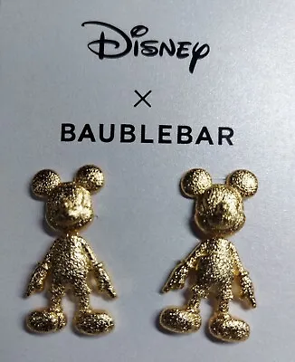 Buy Disney X BAUBLEBAR Mickey Mouse 3D Earrings DANGLE GOLD PLATED BRASS RARE 🔥 🔥  • 39.99£