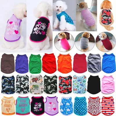 Buy Cute Pet Dog Cat Clothes Summer Puppy T Shirt Clothing Small Dog Chihuahua Vest • 3.19£