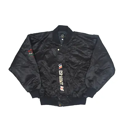 Buy ESP ARMY Bomber USA Jacket Black Nylon Mens M • 30.99£